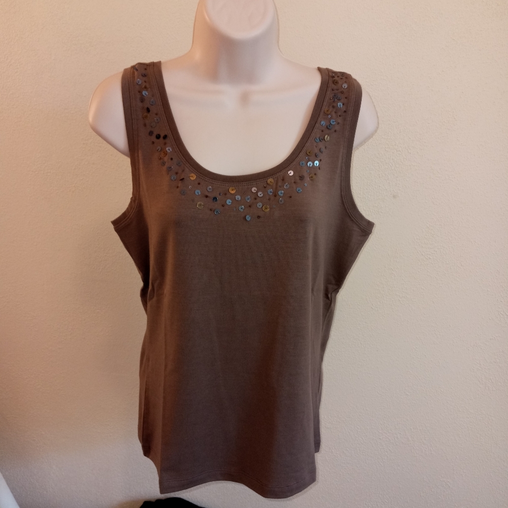 Brand New Me by Emme Tank Sequins Sz S